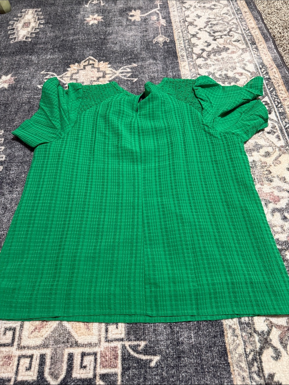 Draper James Pink Floral Top & Green Solid Short Sleeve Pack - Picture 3 of 7